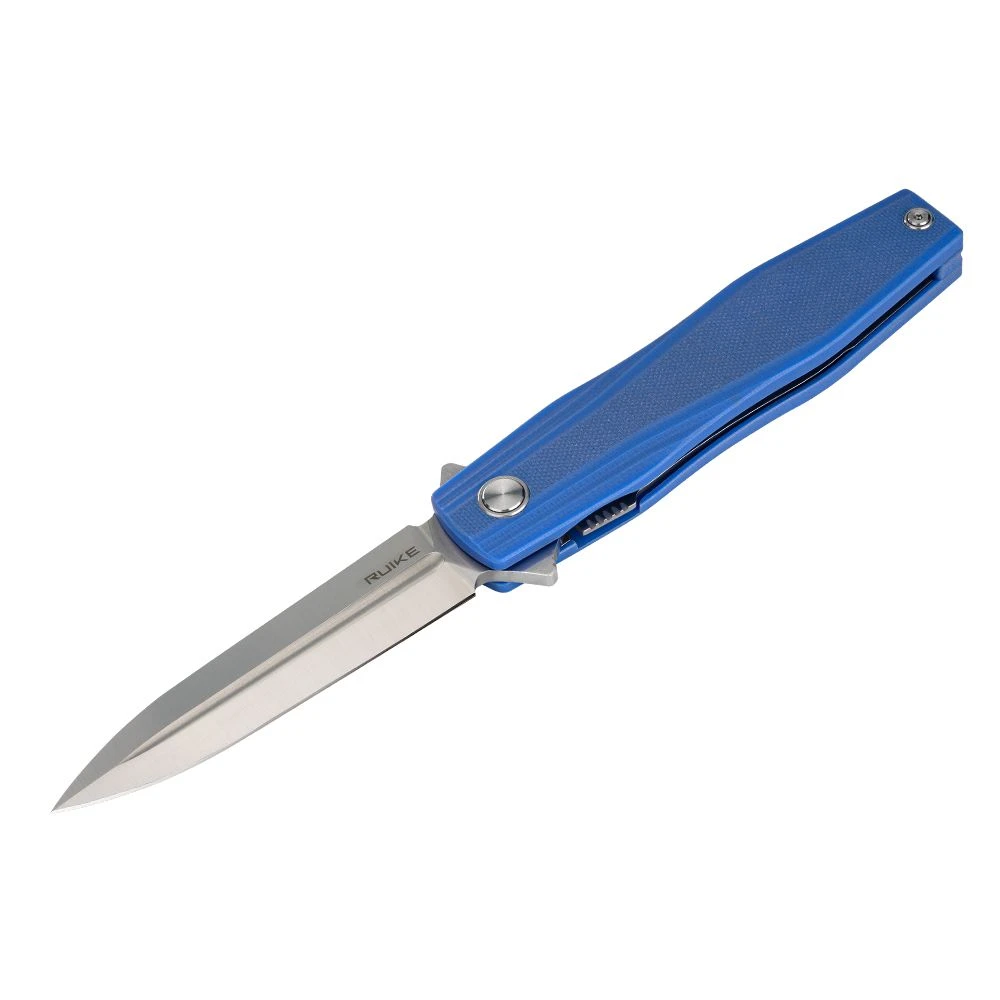 Ніж складаний туристичний Ruike P188-E, (9.1 см) D2 / G10 синій