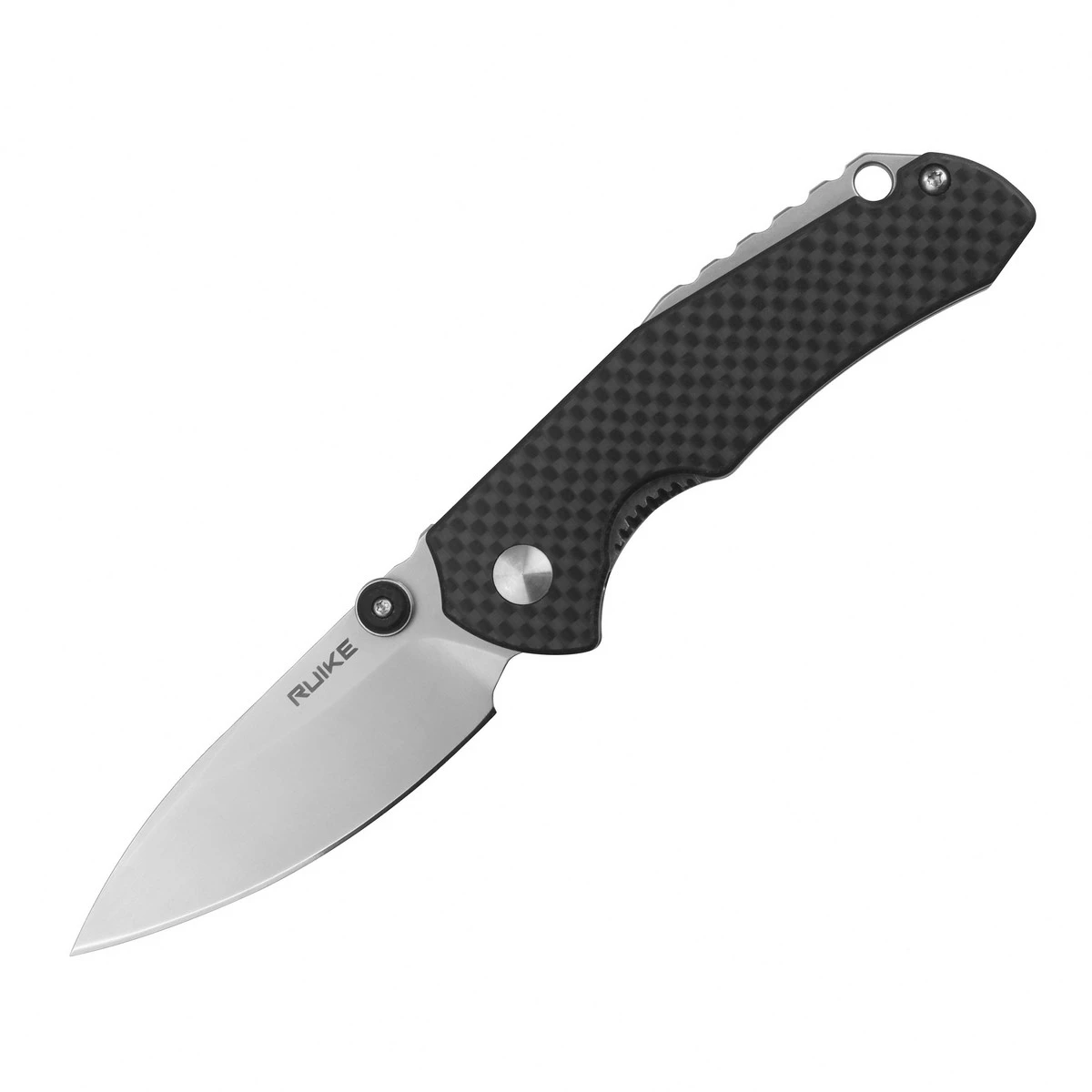 Ніж складаний кишеньковий Ruike P671-CB, (7 см) 14C28N / G10&carbon fiber чорний — фото 1
