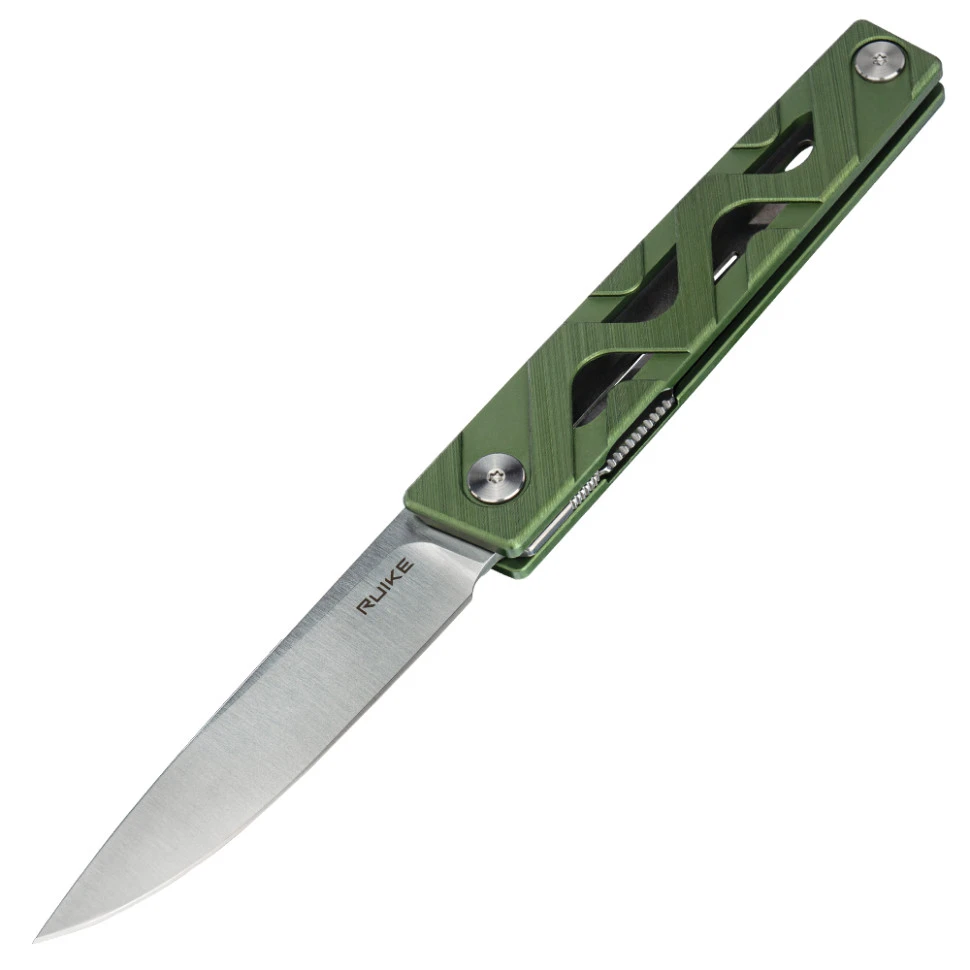 Ніж складаний туристичний Ruike P878-AG, (8.7 см) 14C28N / 6063Aluminum зелений — фото 1