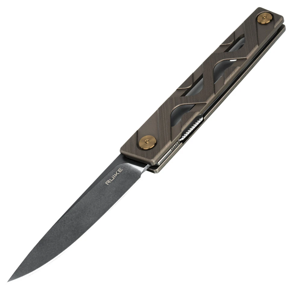Ніж складаний туристичний Ruike P878-AK, (8.7 см) 14C28N / 6063Aluminum сірий — фото 1