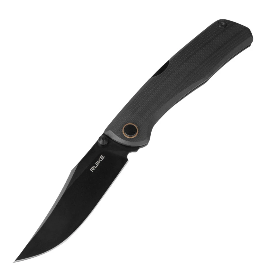 Ніж складаний туристичний Ruike P882-B, (8.5 см) 12С27 /  G10 чорний — фото 1