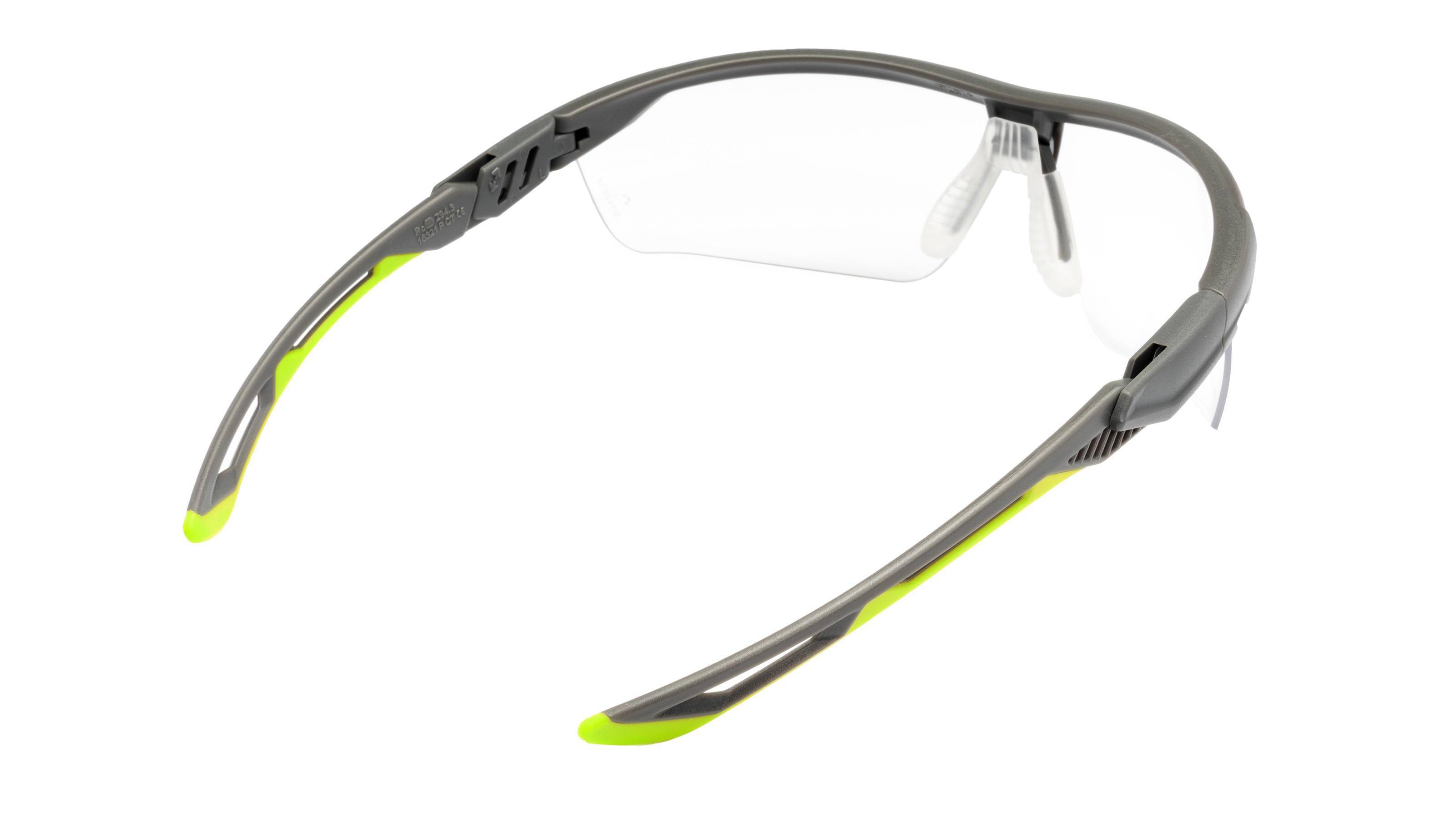 Защитные очки Pyramex Truflex Grey-Lime (clear) Anti-Fog, прозрачные в серо-лаймовой оправе — фото 2