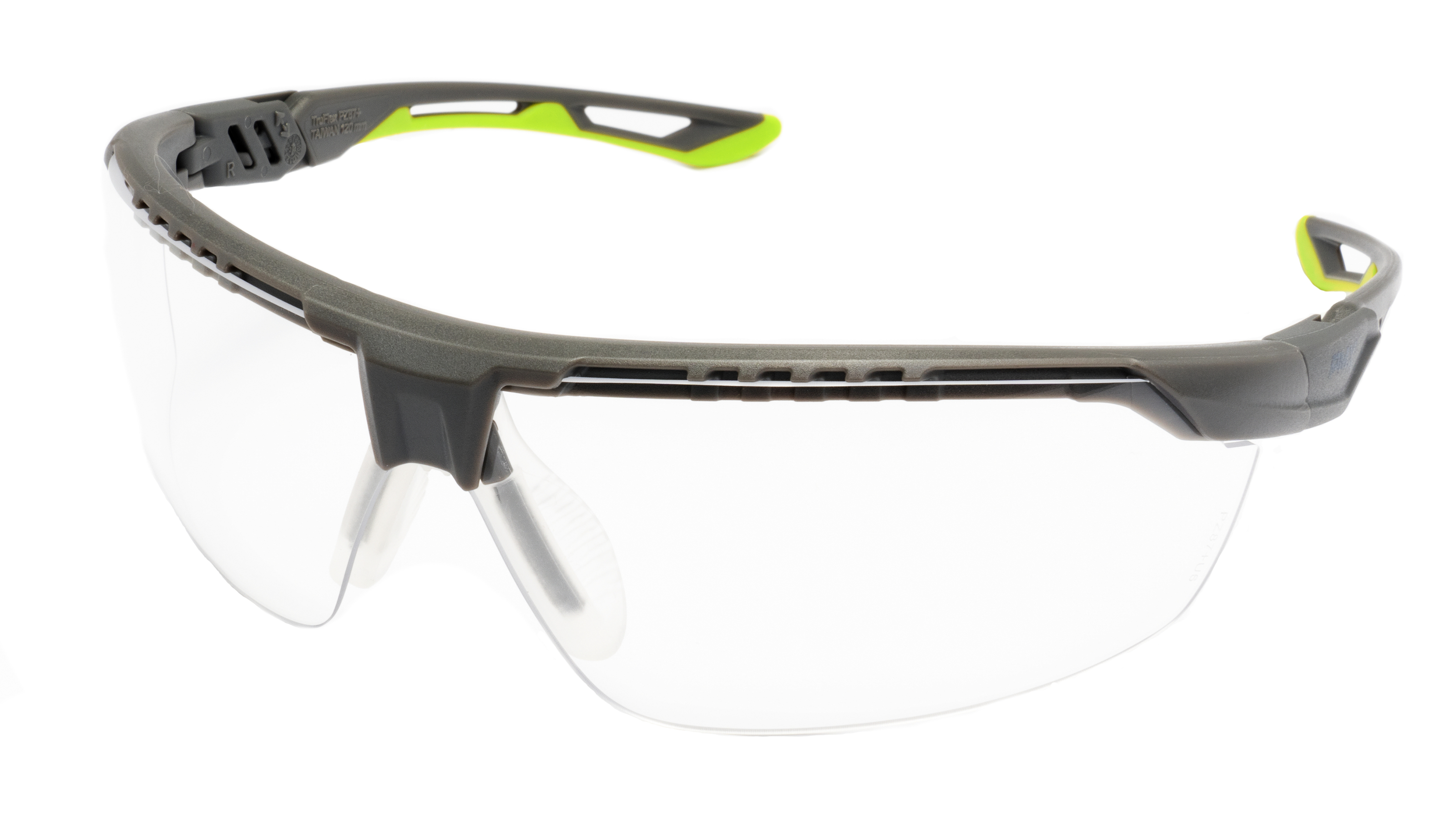 Защитные очки Pyramex Truflex Grey-Lime (clear) Anti-Fog, прозрачные в серо-лаймовой оправе — фото 1