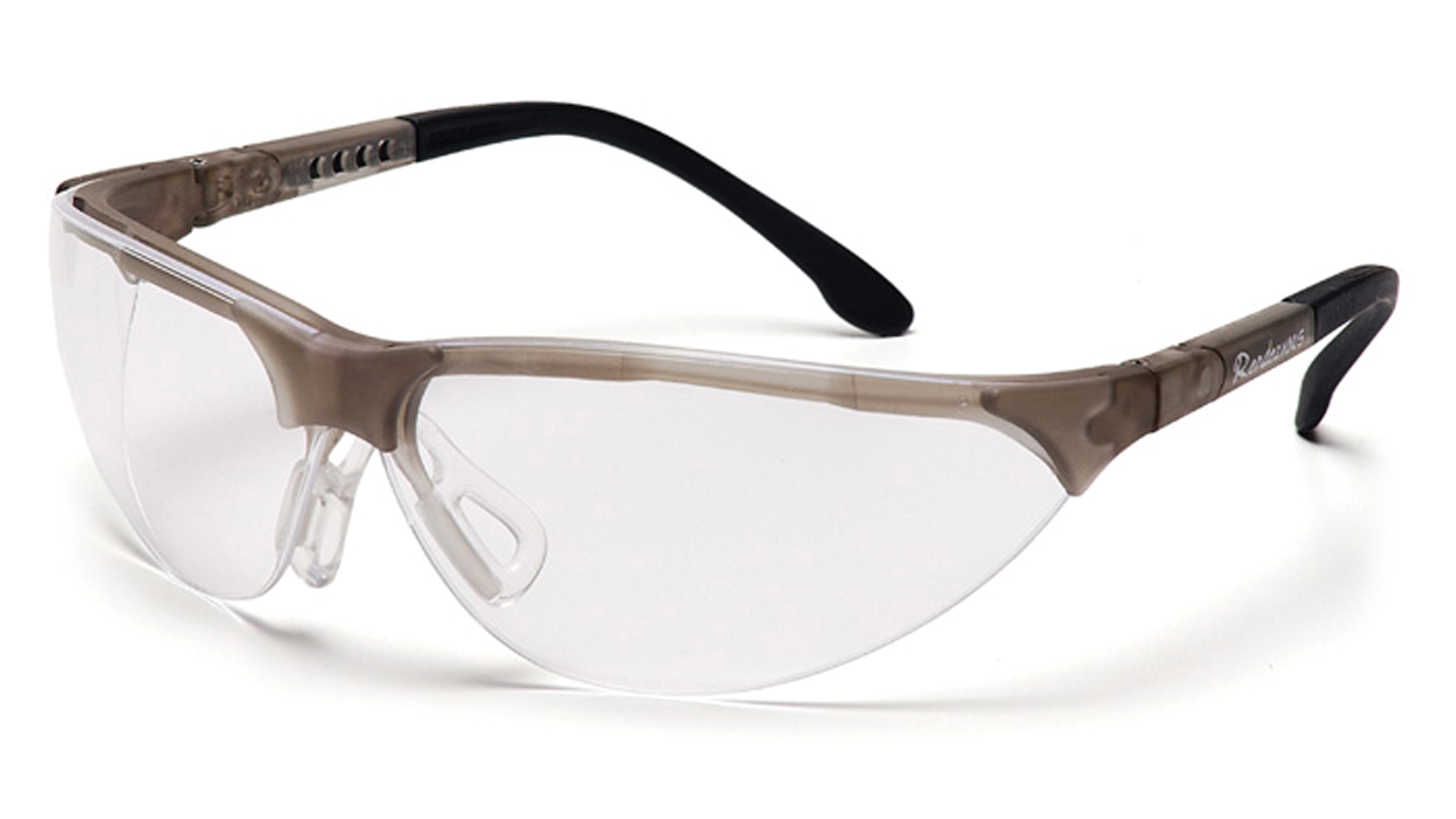 Очки защитные открытые Pyramex Rendezvous Crystal Gray (clear) Anti-Fog, прозрачные в серой полупрозрачной оправе — фото 1