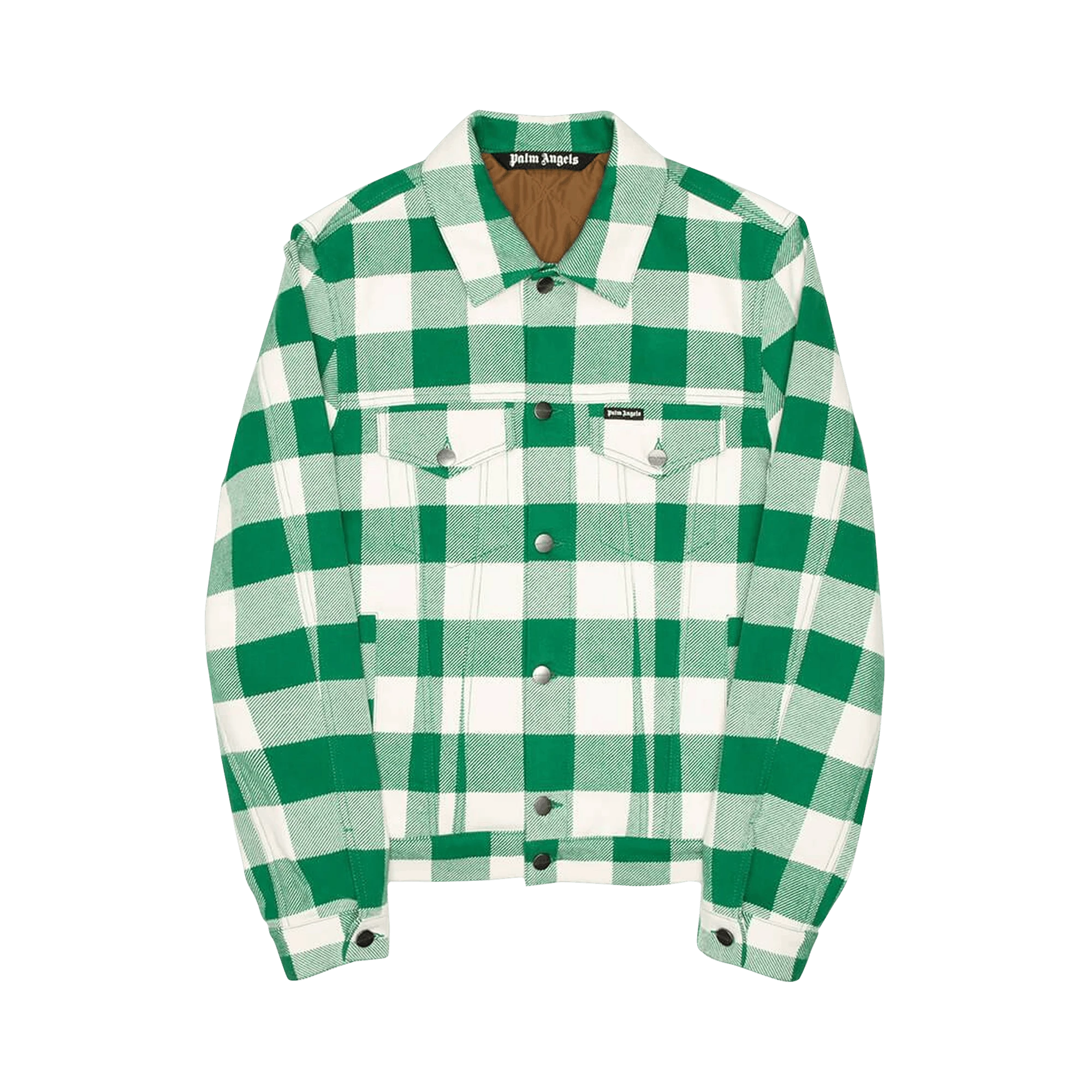 Palm Angels Curved Logo Check Trucker — фото 1