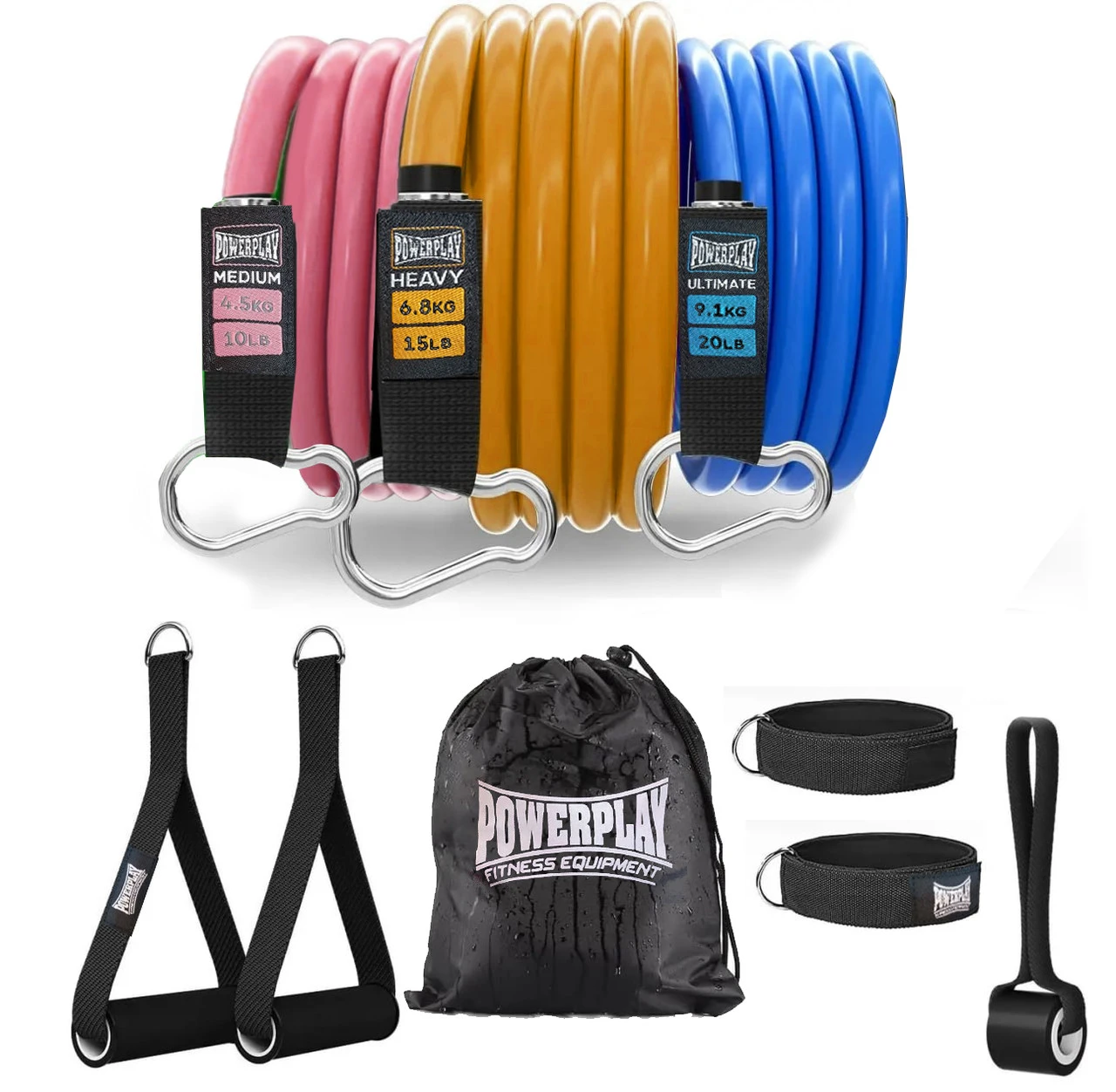 Набір трубчастих еспандерів PowerPlay PP-4101 Expander Tube Set 3шт. (до 18,2 кг.) — фото 1