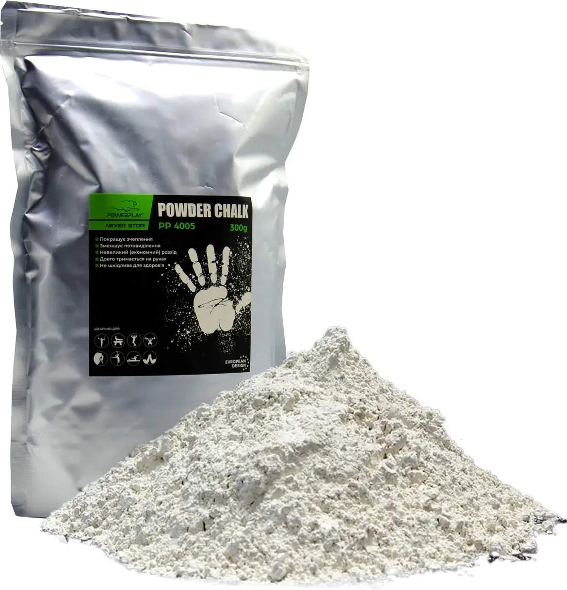 Магнезія спортивна суха PowerPlay PP_4005 Powder Chalk 300 г. — фото 2