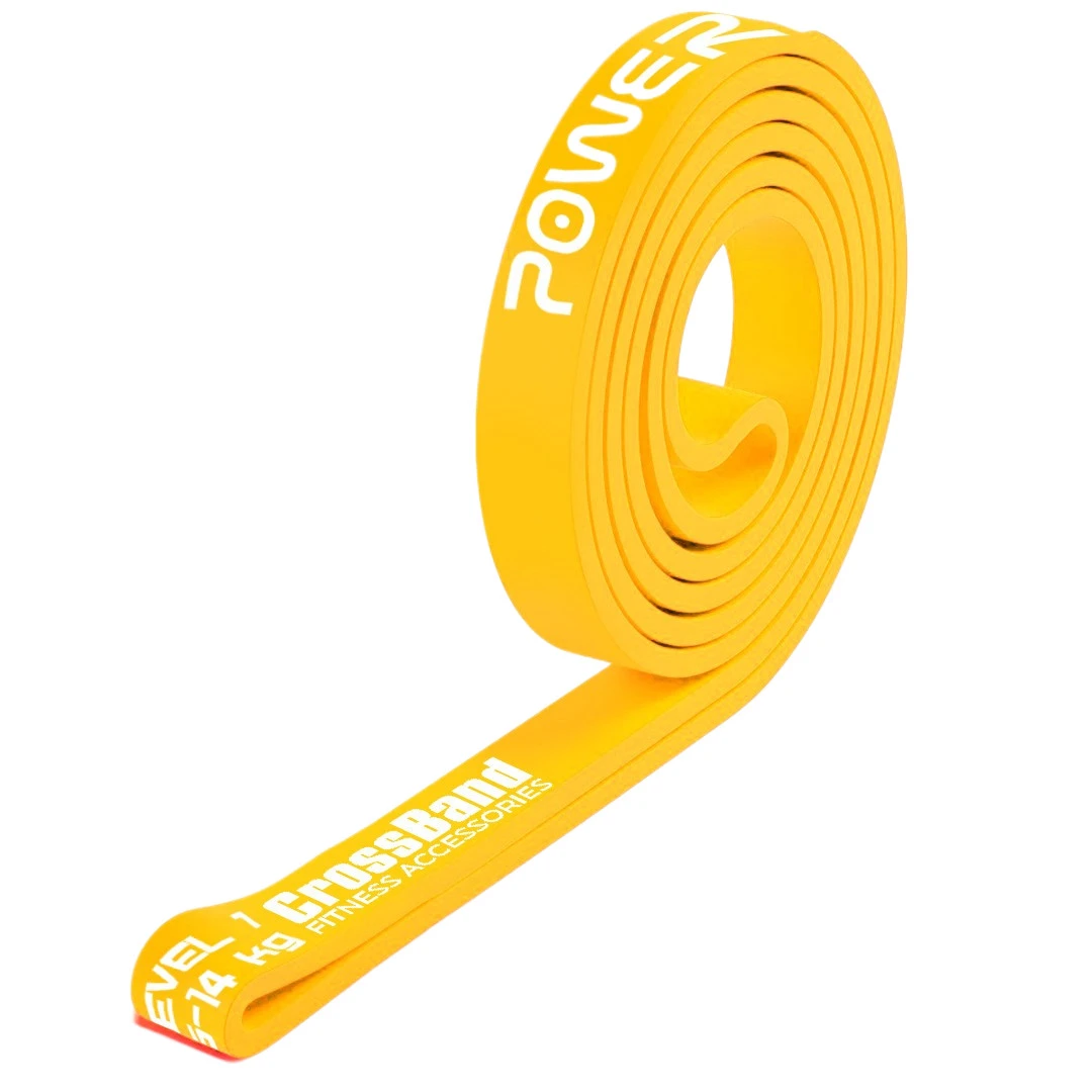 Еспандер-петля (гумка для фітнесу і кроссфіту) PowerPlay 4115 Power Band Light Жовта (5-14kg) — фото 1