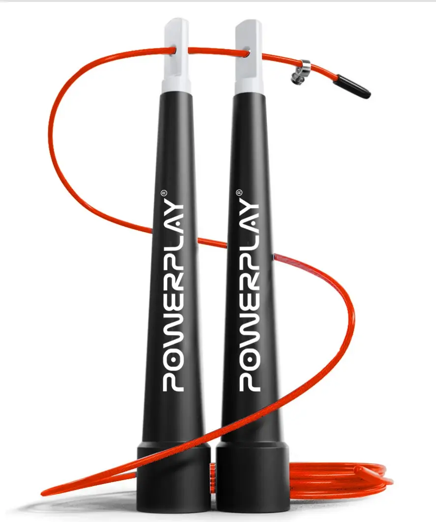 Скакалка швидкісна PowerPlay 4202 Ultra Speed Rope Червона (2,9m.) — фото 2