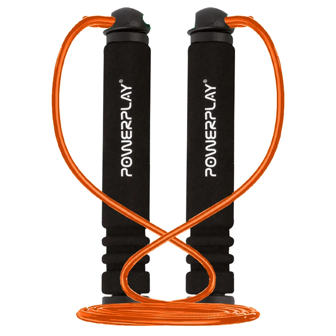 Скакалка PowerPlay 4205 Classic Plus Jump Rope Помаранчева (2,7m.) — фото 1