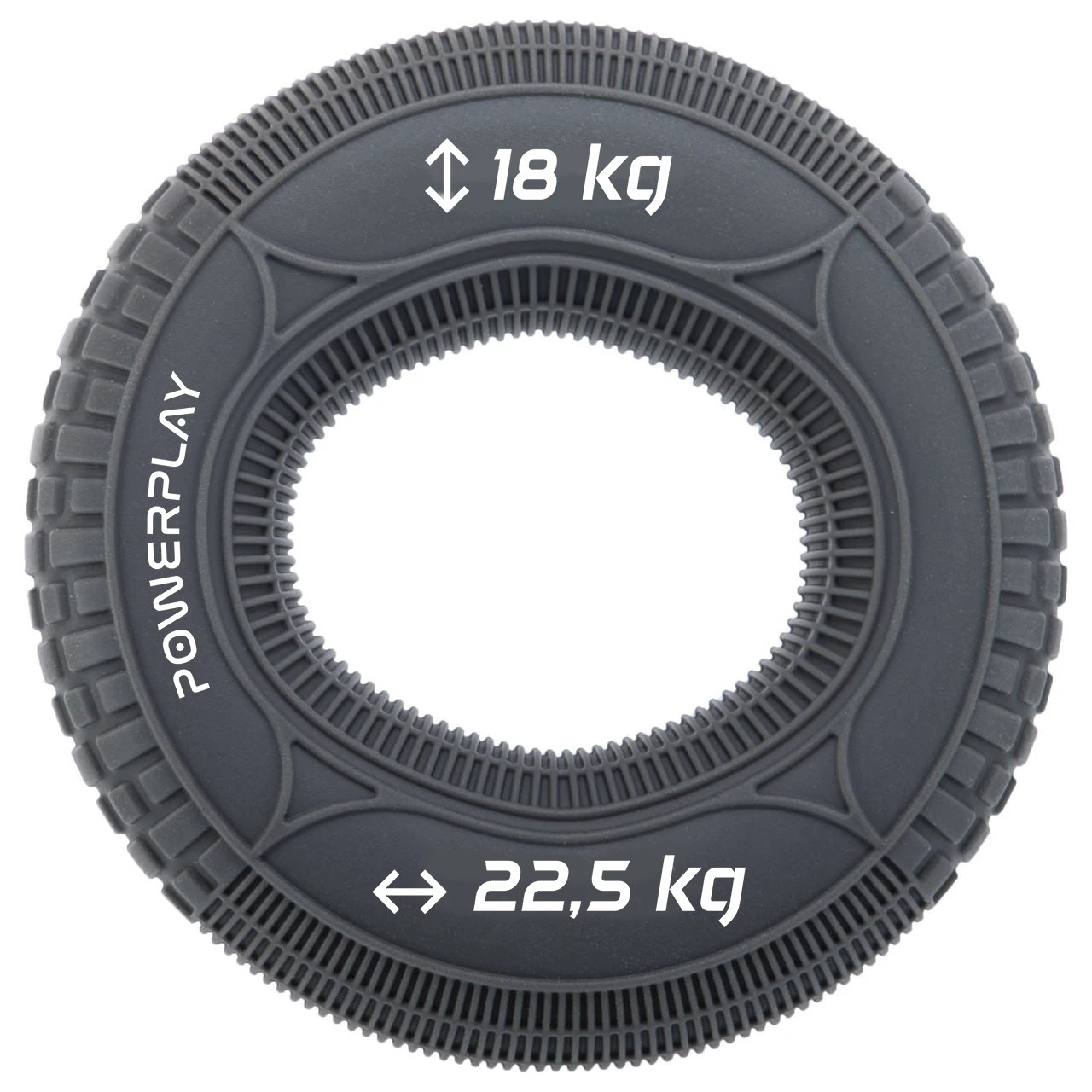 Еспандер кистьовий силіконовий PowerPlay PP-4330 Hand Grip Loops Medium 18-22,5 кг. Сірий — фото 1