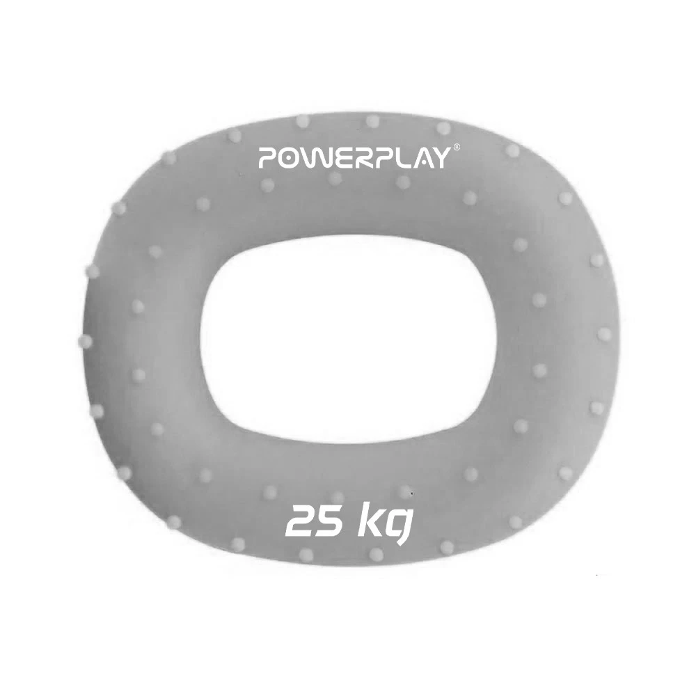 Еспандер кистьовий силіконовий PowerPlay PP-4337 Hand Grip Large 25 кг. Сірий — фото 1