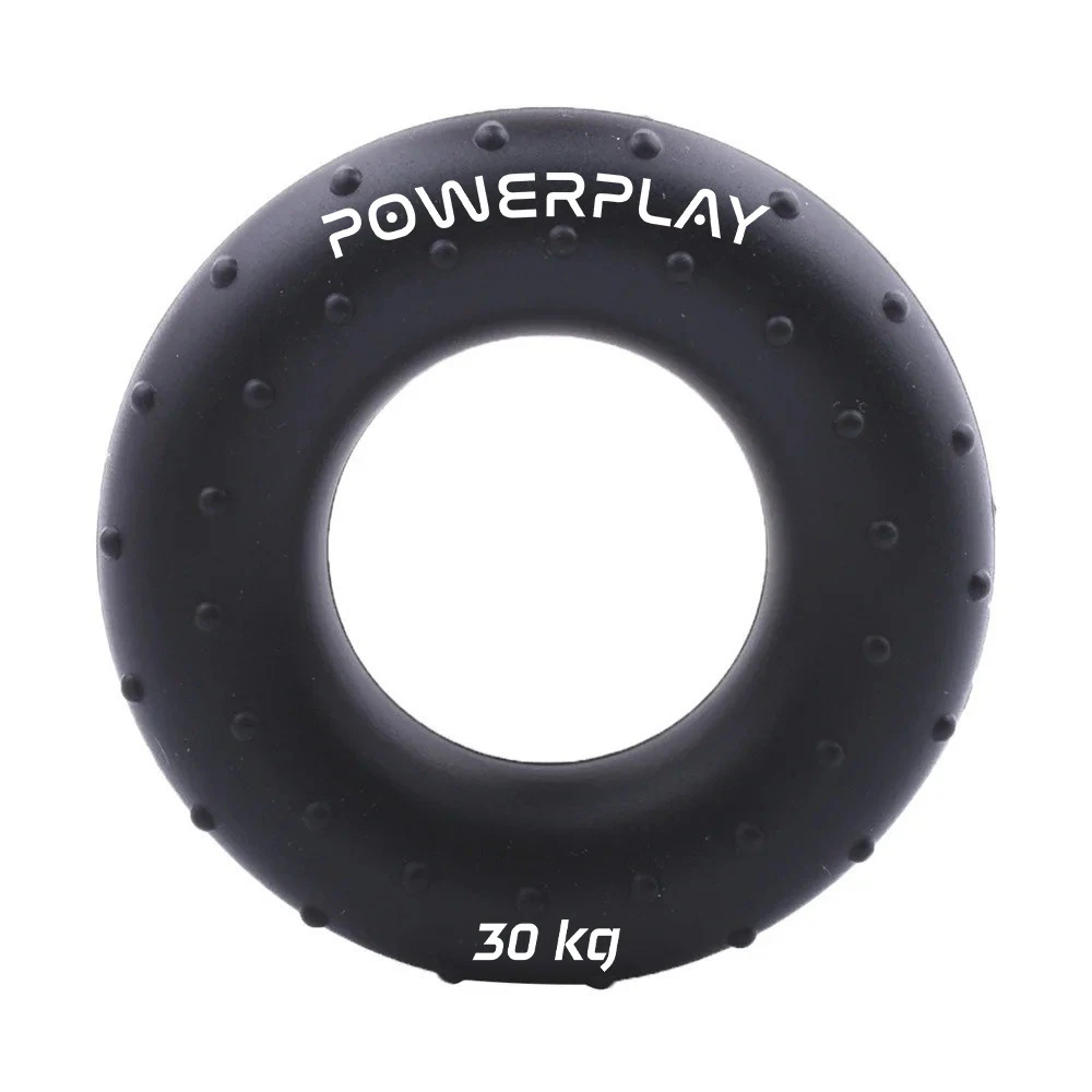 Еспандер кистьовий силіконовий PowerPlay PP-4338 Hand Grip Hard 30 кг. Чорний — фото 1