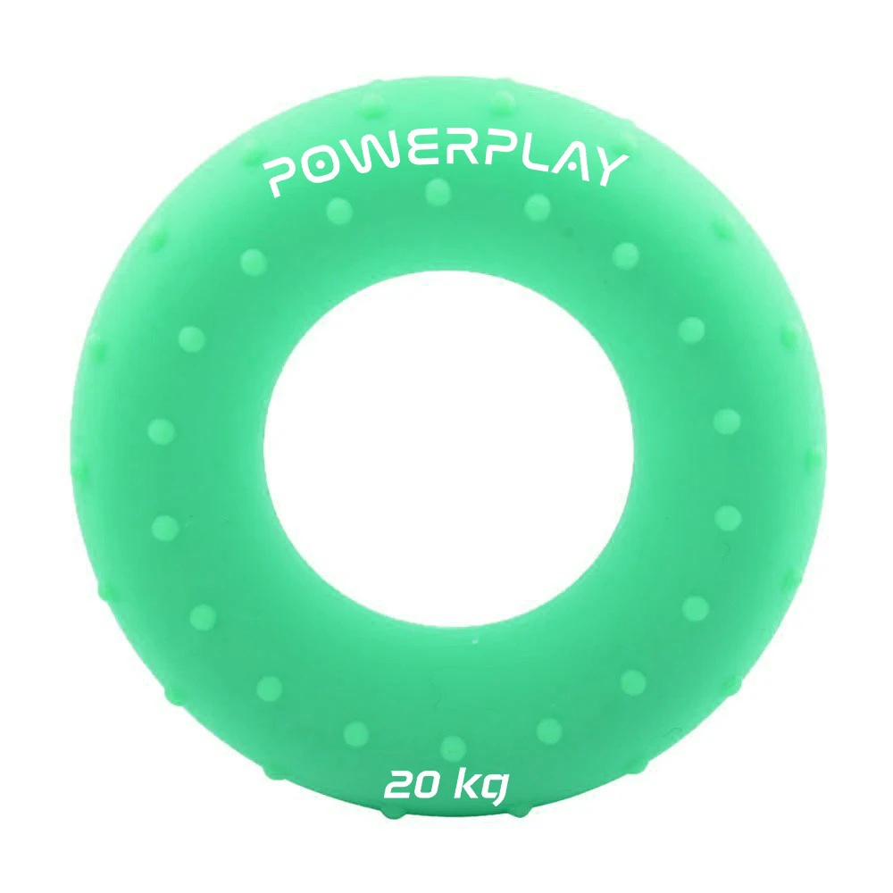 Еспандер кистьовий силіконовий PowerPlay PP-4338 Hand Grip Medium 20 кг. Зелений — фото 1