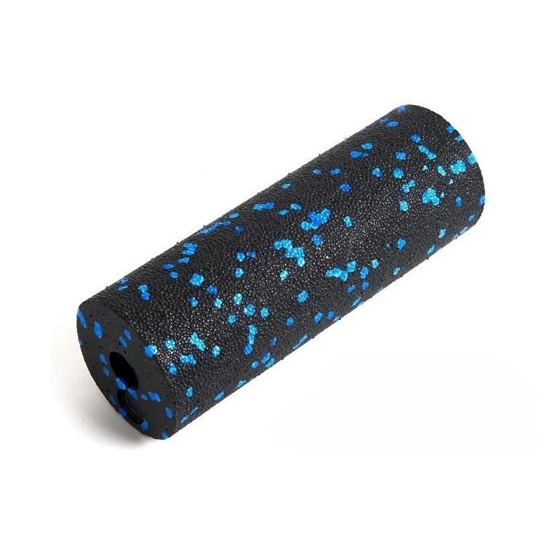 Масажний ролик (роллер) гладкий PowerPlay PP-4346 Mini EPP Foam Roller Чорно/Синій (15x5,3см.) — фото 1