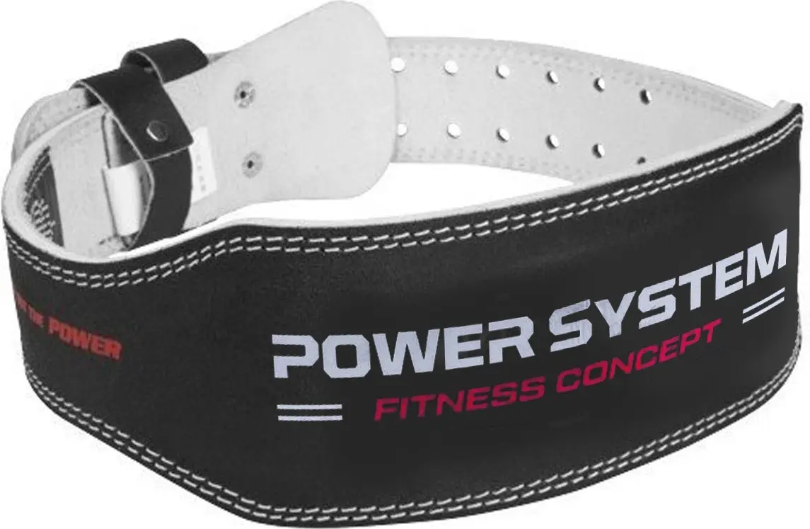 Пояс для важкої атлетики Power System PS-3100 Power шкіряний Black S — фото 2
