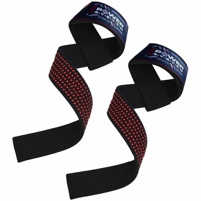 Лямки для тяги Power System PS-3430 XTR-Grip Straps Black/Red — фото 1