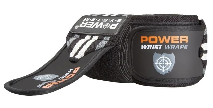Бинти для зап'ясть (кистьові бинти) Power System PS-3500 Wrist Wraps Grey/Black  (пара) — фото 1