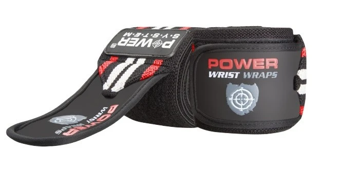 Бинти для зап'ясть (кистьові бинти) Power System PS-3500 Wrist Wraps Red/Black  (пара) — фото 1