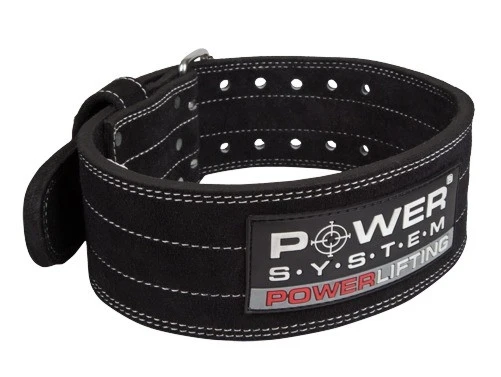 Пояс для пауерліфтингу Power System PS-3800 PowerLifting шкіряний Black — фото 1