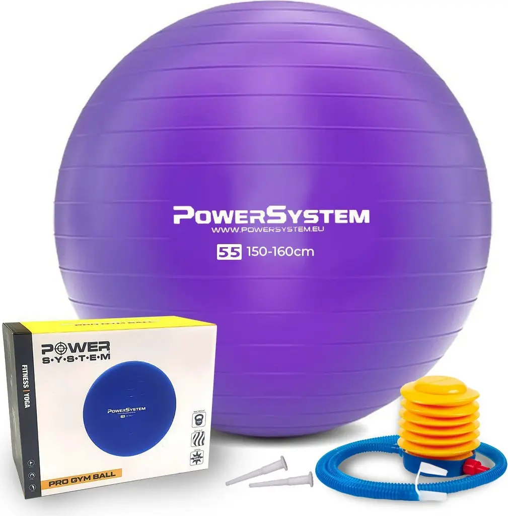 М'яч для фітнесу (фітбол) Power System PS-4011 Ø55 cm PRO Gymball Purple — фото 2