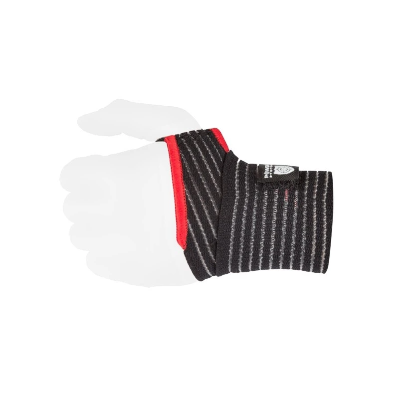 Кистьові бинти Power System PS-6000 Elastic Wrist Support Black/Red (пара) — фото 1