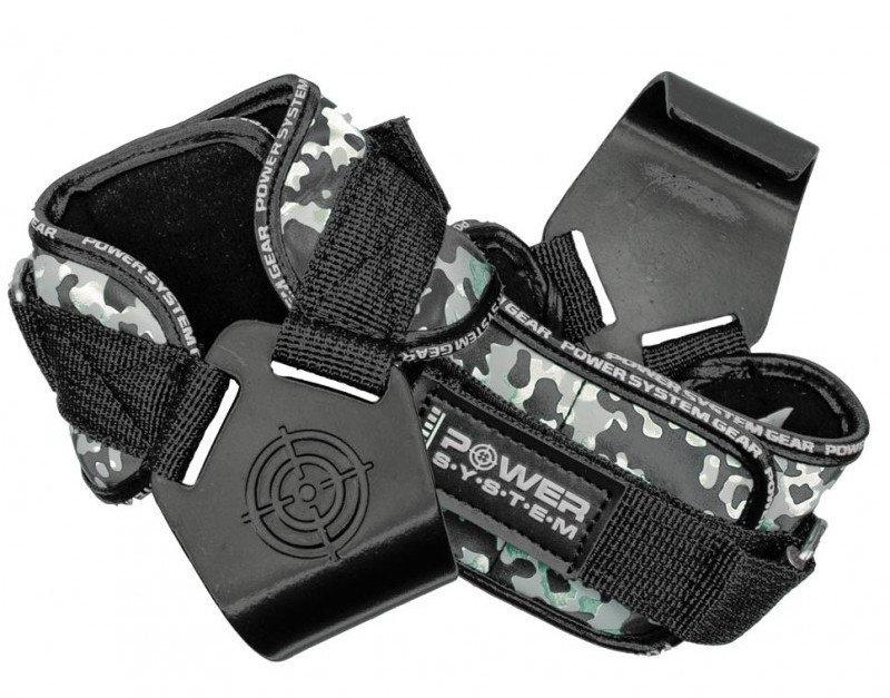 Гаки для тяги на зап'ястя Power System PS-3370 Hooks Camo Black/Grey XL — фото 1