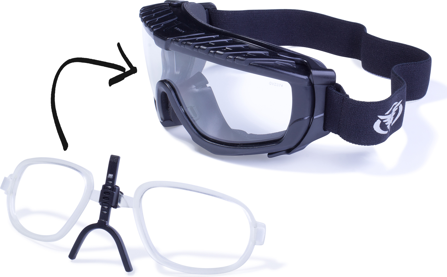 Очки защитные с уплотнителем Global VisionBallistech-1+RX (clear) Anti-Fog, прозрачные с диоптрической вставкой — фото 3