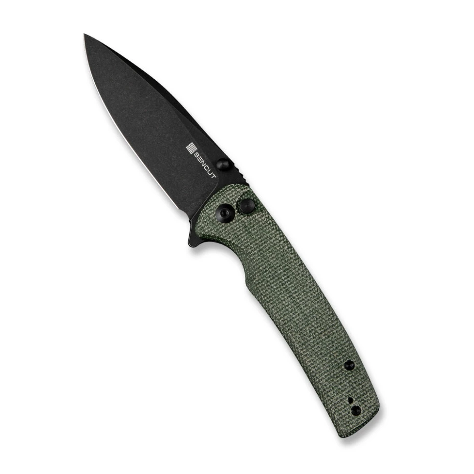 Ніж складаний туристичний Sencut Sachse, (8.8 см)  9Cr18MoV / Micarta зелений — фото 1