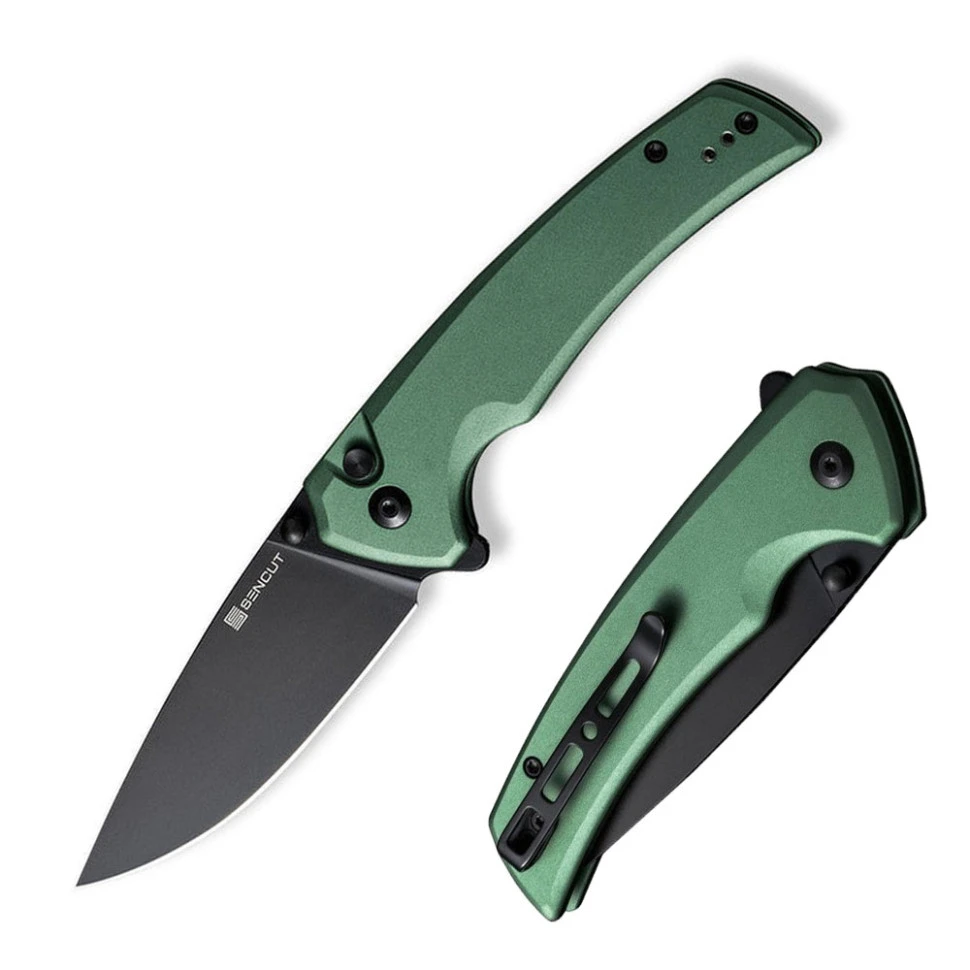 Ніж складаний туристичний Sencut Serene, (8.8 см) D2 / Aluminum зелений — фото 1