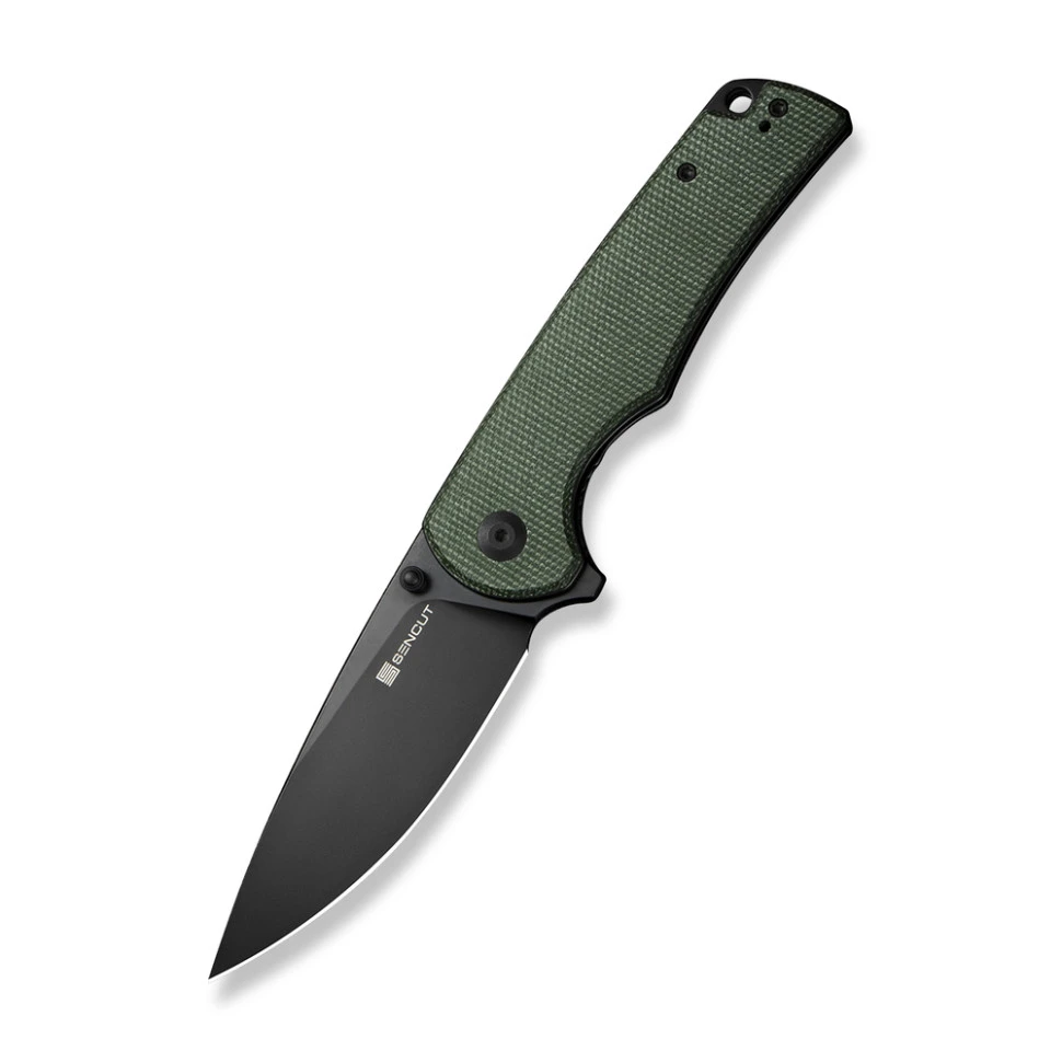 Ніж складаний туристичний Sencut Praktisk, (9.1 см) 9Cr18MoV / Micarta темно-зелений — фото 1