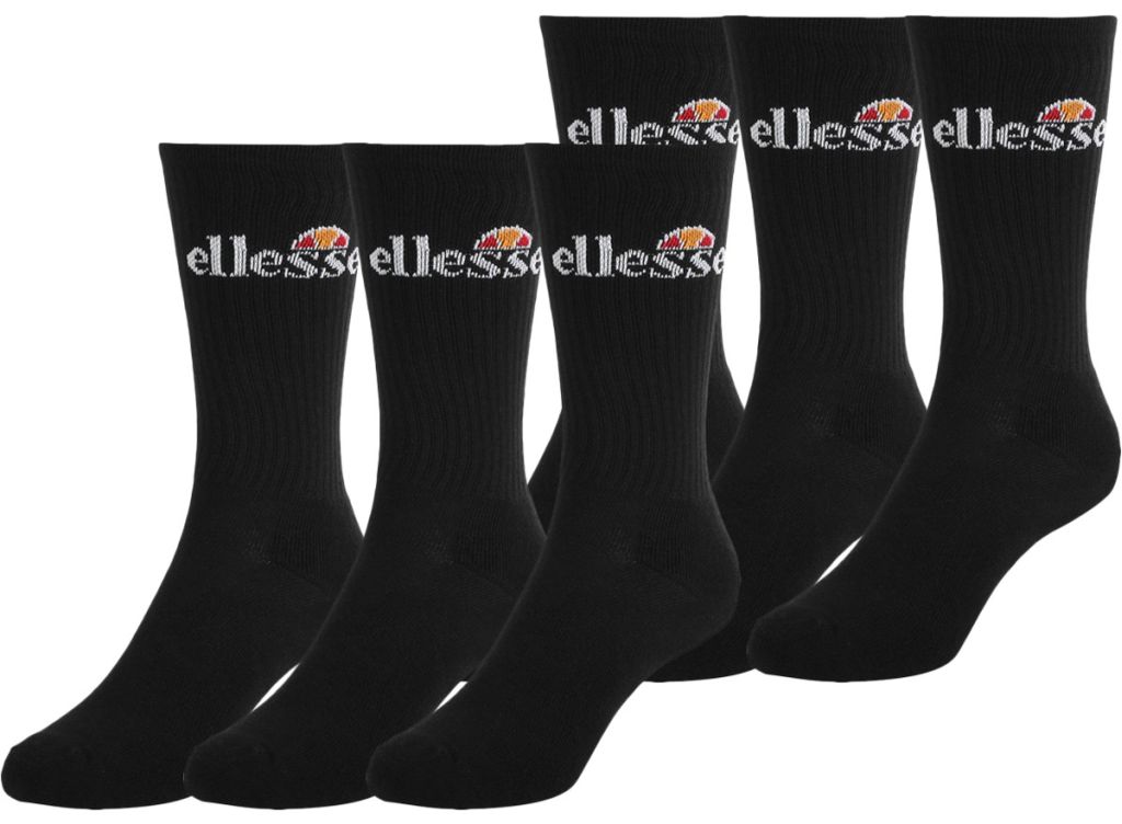 Носки Ellesse Romuno 6-Pack Crew Socks black — фото 1