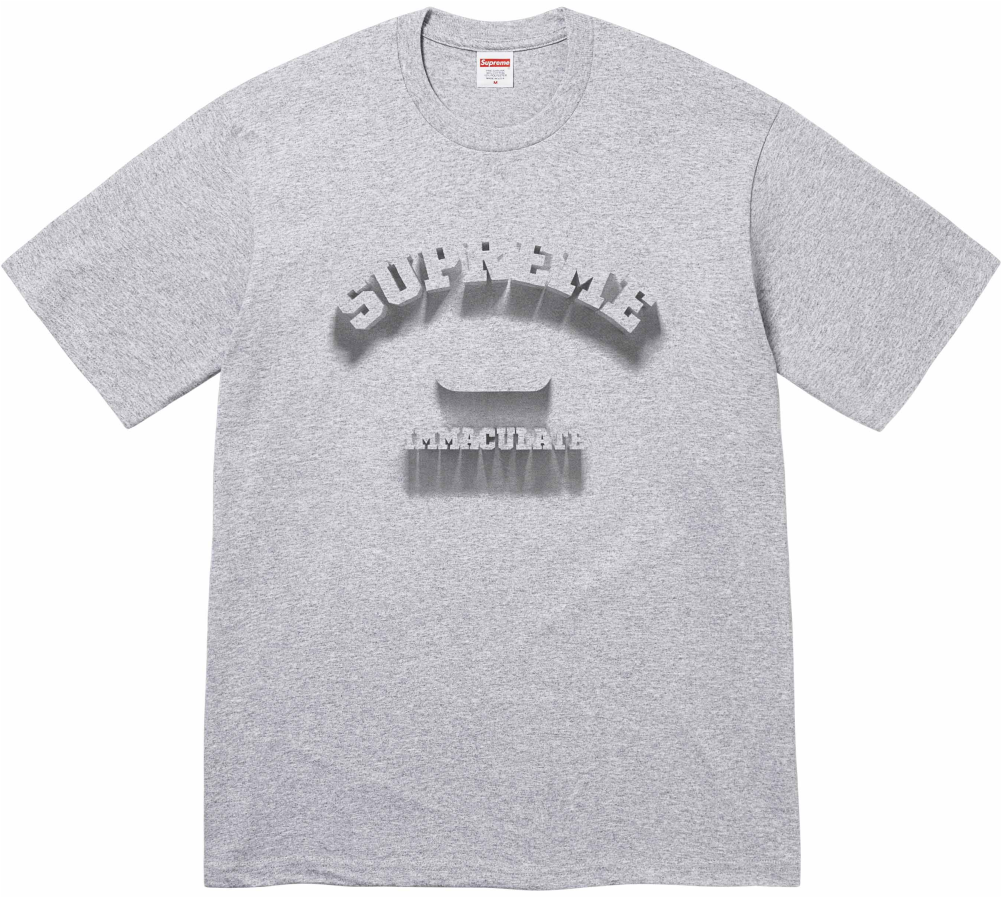 Футболка Supreme Shadow Tee Heather Grey — фото 1