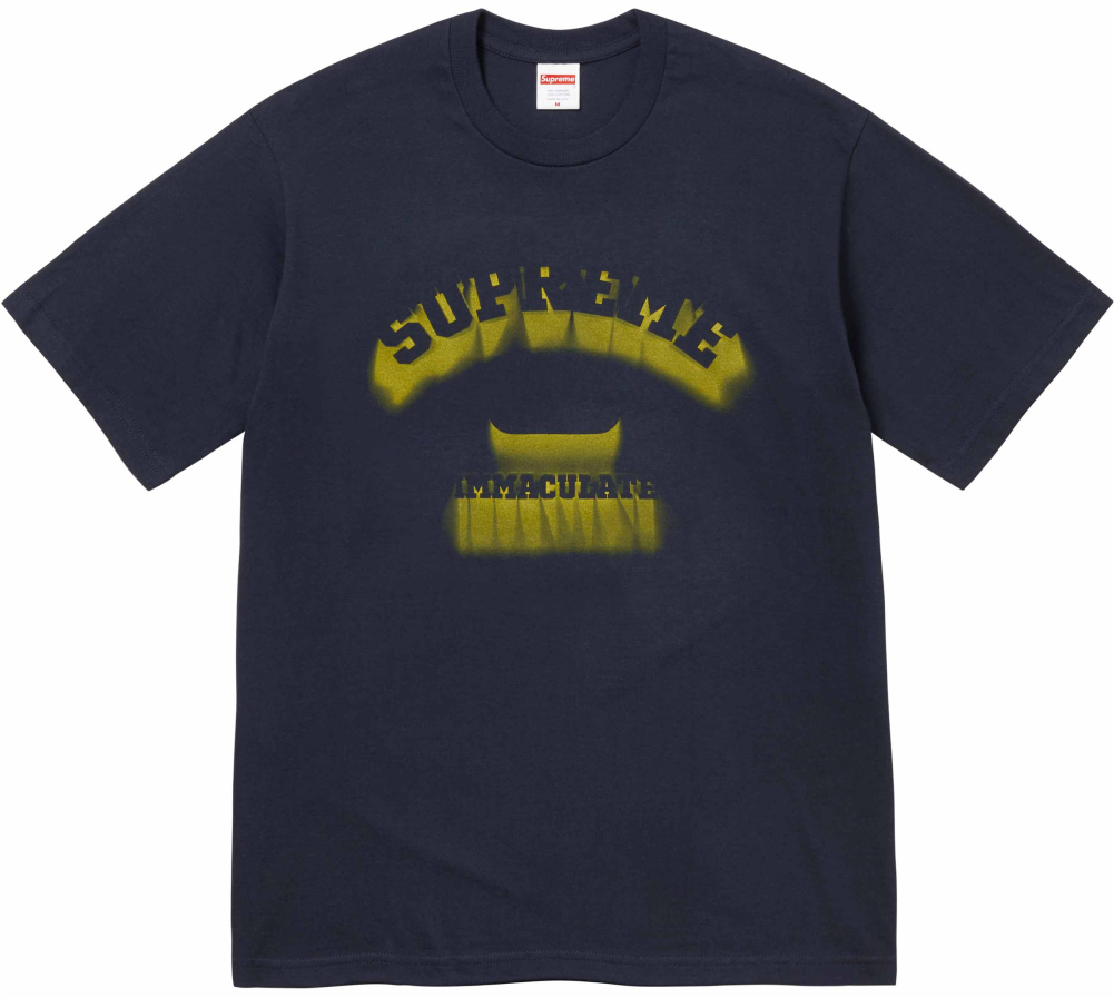Футболка Supreme Shadow Tee Heather navy — фото 1