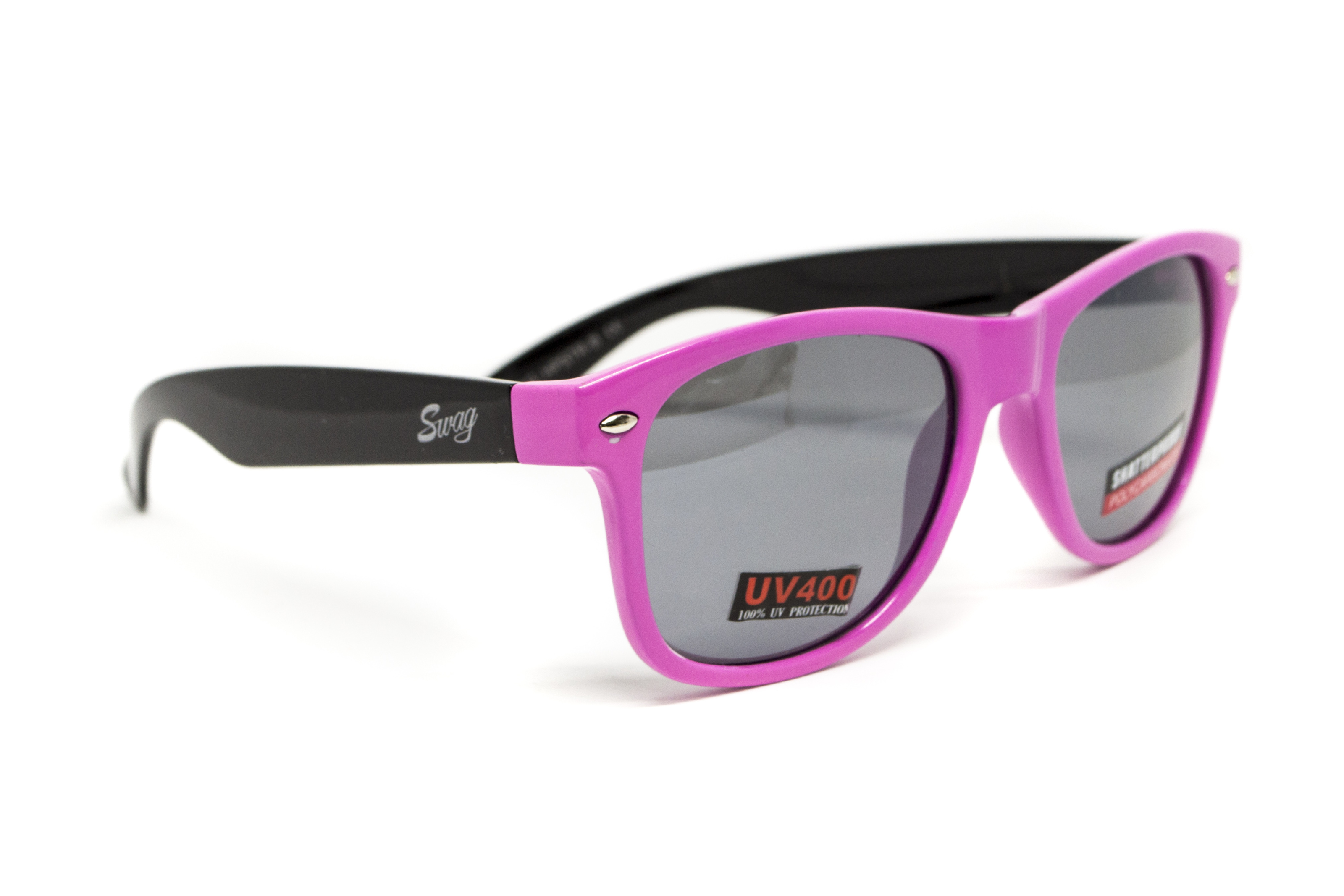 Очки защитные открытые Swag Hipster-B Pink (Flash mirror) зеркальные серые — фото 1