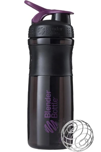 Шейкер спортивний (пляшка) BlenderBottle SportMixer Flip 28oz/820ml Black/Plum — фото 1