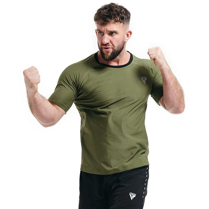 Чоловіча футболка RDX M1 з ефектом сауни Army Green M — фото 1