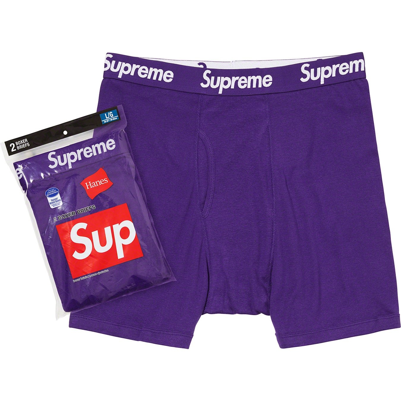 Боксери SUPREME®/HANES® Boxer Briefs Purple (2 PACK) — фото 1