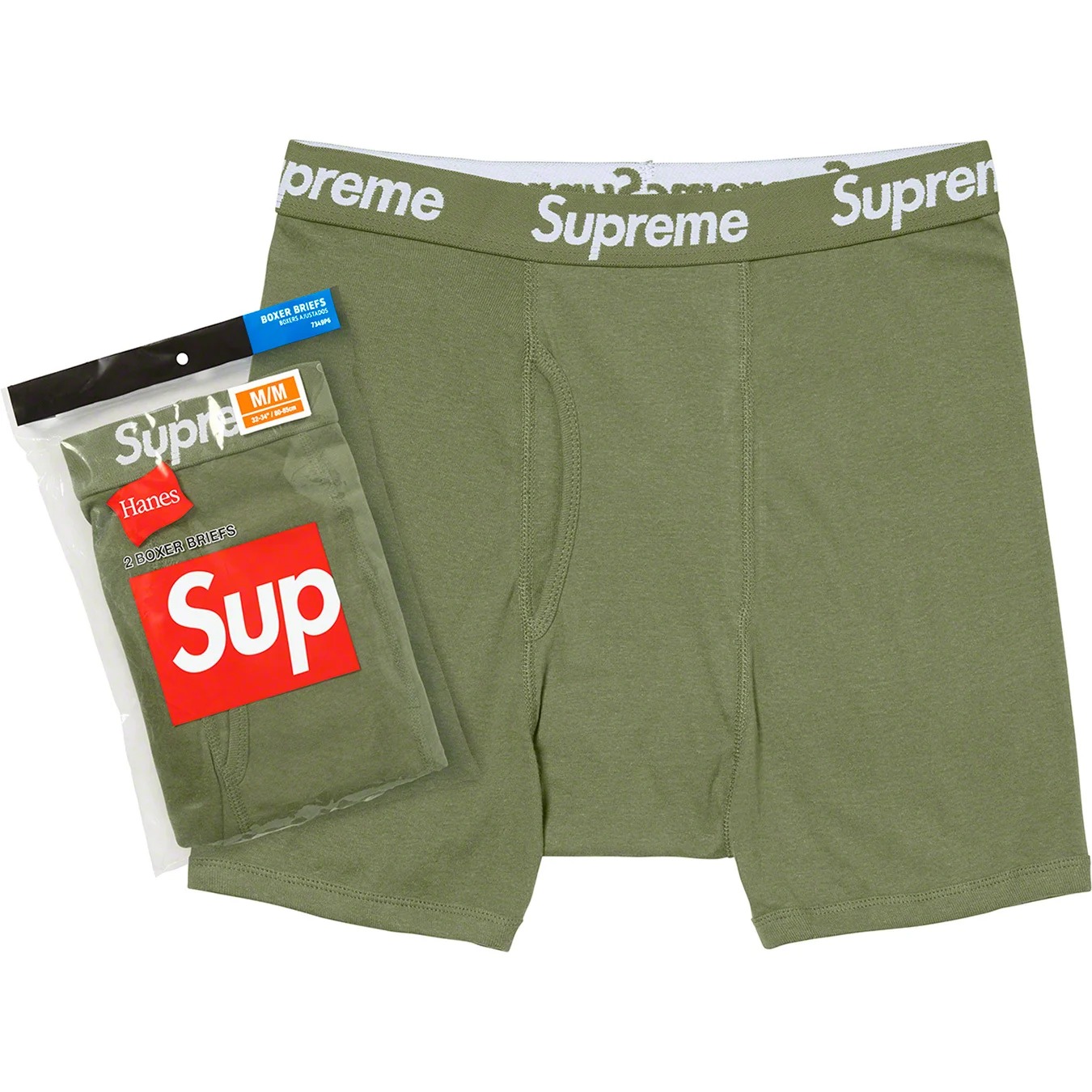 Боксери SUPREME®/HANES® Boxer Briefs Olive (2 PACK) — фото 1