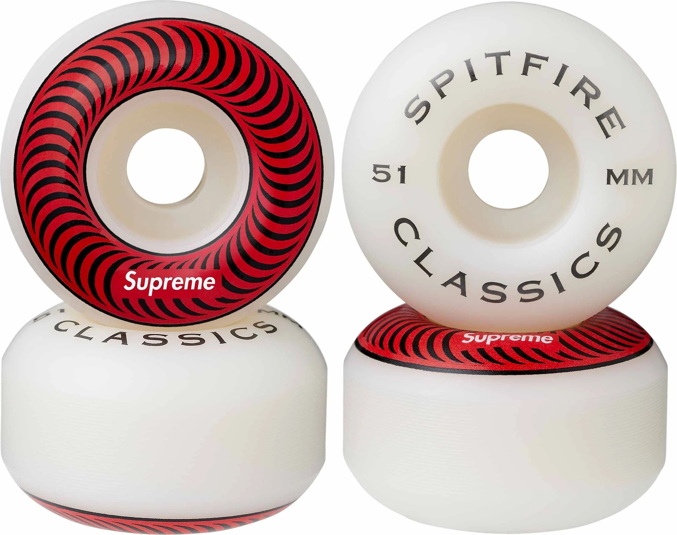 Supreme®/Spitfire® Classic Wheels Red(Set Of 4) — фото 1