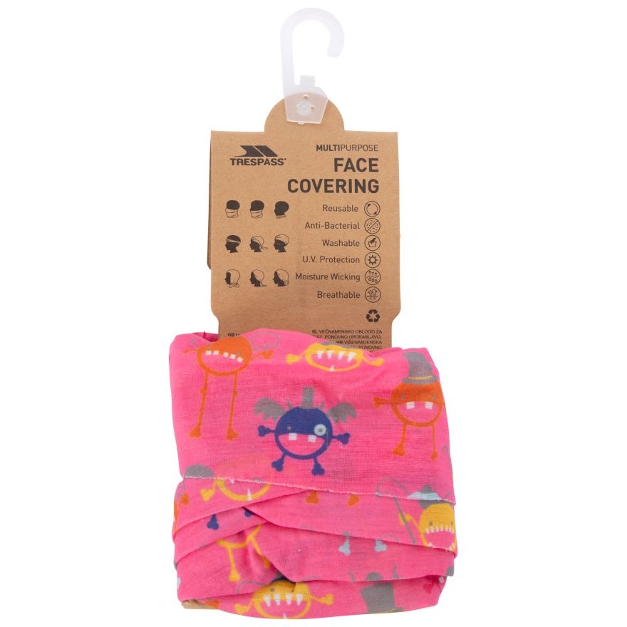 Бафф MONSTERBALL - KIDS FACE COVERING UCHSSCTR0001-FLAMINGO MONSTER PRINT Trespass TU Розовий — фото 6