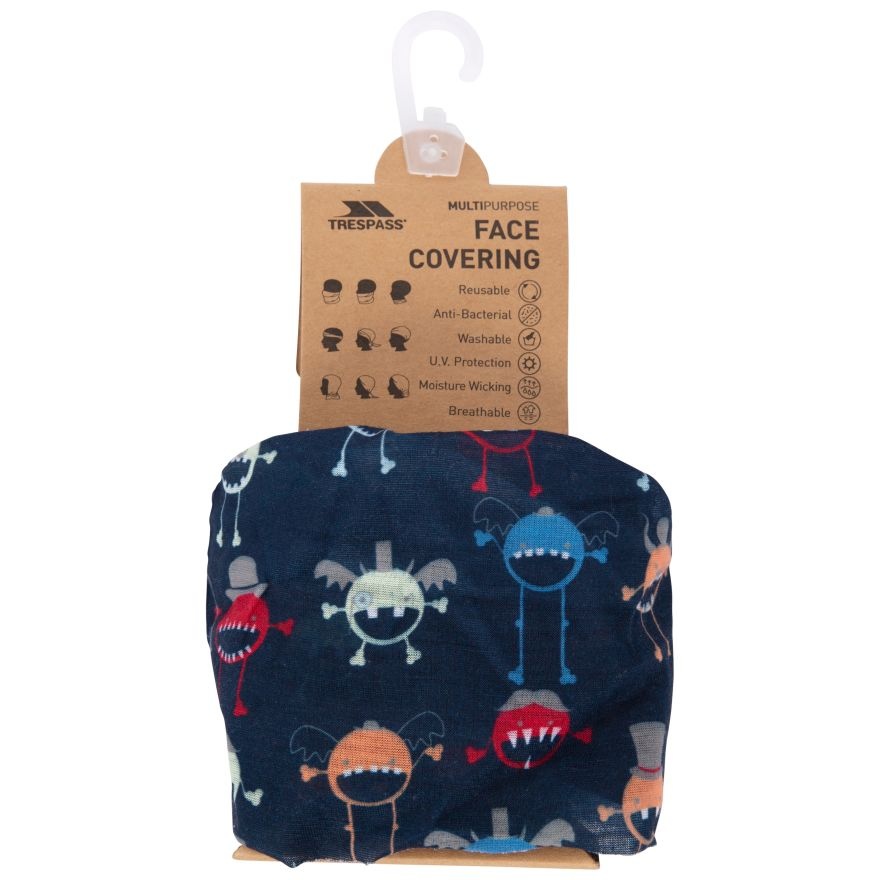 Бафф MONSTERBALL - KIDS FACE COVERING UCHSSCTR0001-NAVY MONSTER PRINT Trespass TU Темно-синій — фото 4