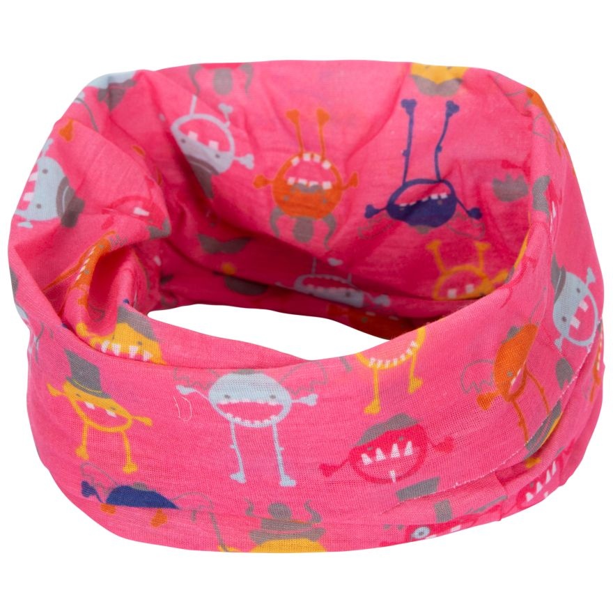 Бафф MONSTERBALL - KIDS FACE COVERING UCHSSCTR0001-FLAMINGO MONSTER PRINT Trespass TU Розовий — фото 1