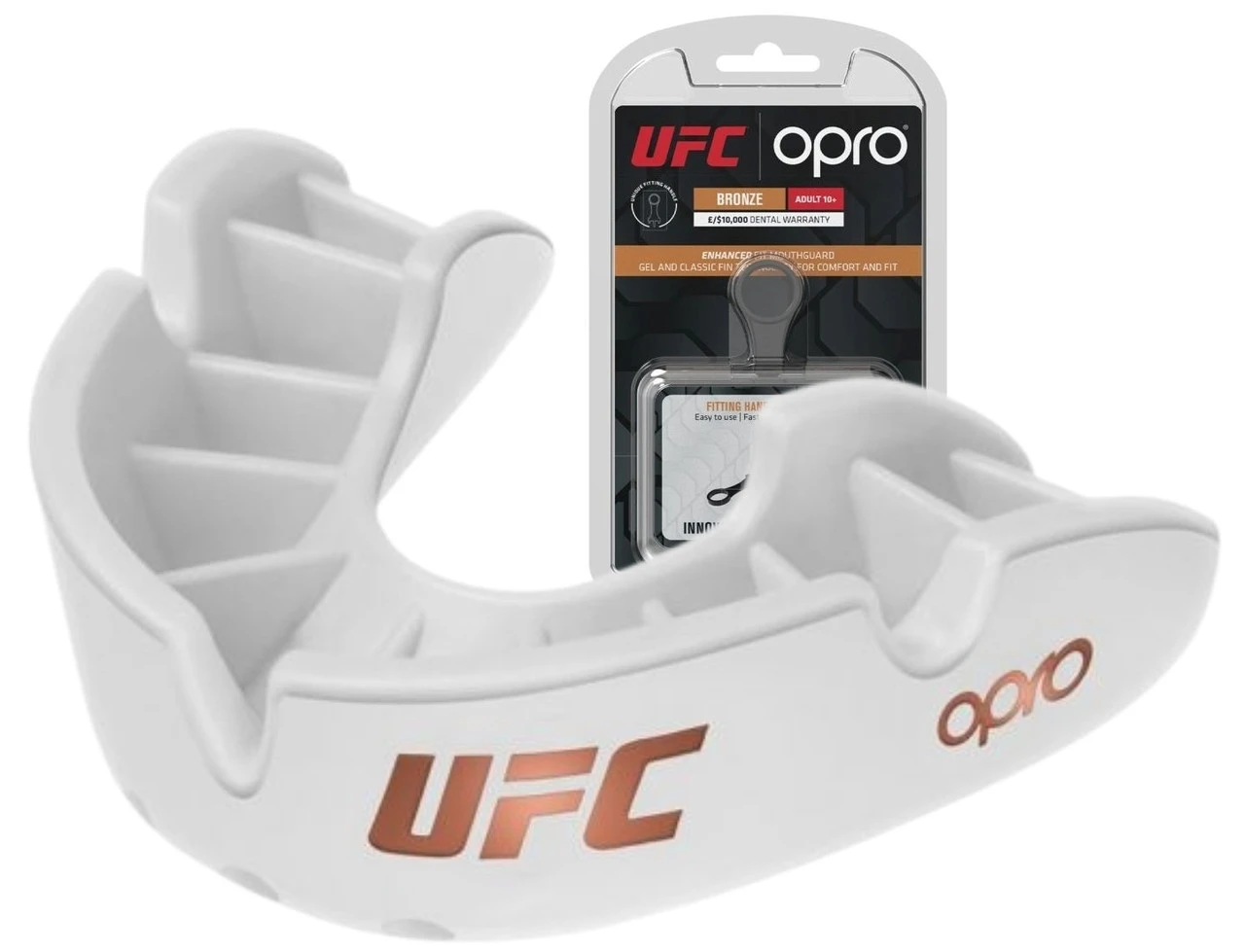 Капа OPRO Bronze UFC доросла (вік 11+) White (ufc.102512003) — фото 1