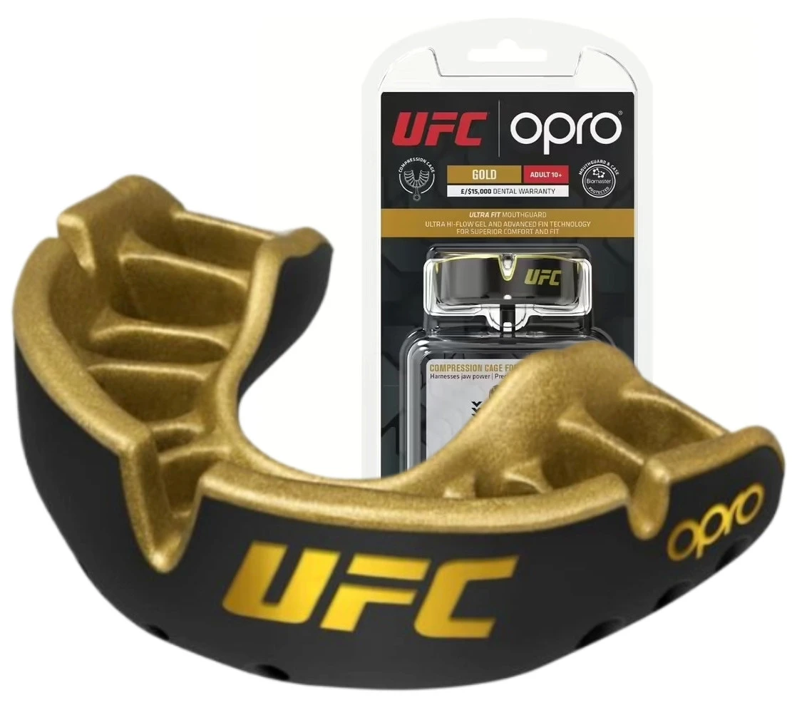 Капа OPRO Gold UFC доросла (вік 11+)  Black/Gold (art.102516001) — фото 1
