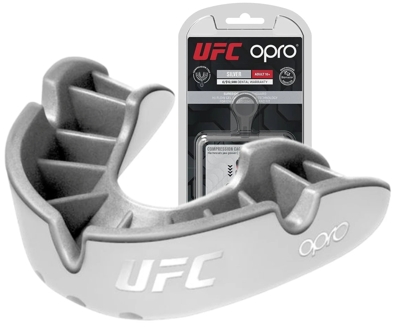 Капа OPRO Silver UFC доросла (вік 11+) White/Silver (ufc.102514003) — фото 1