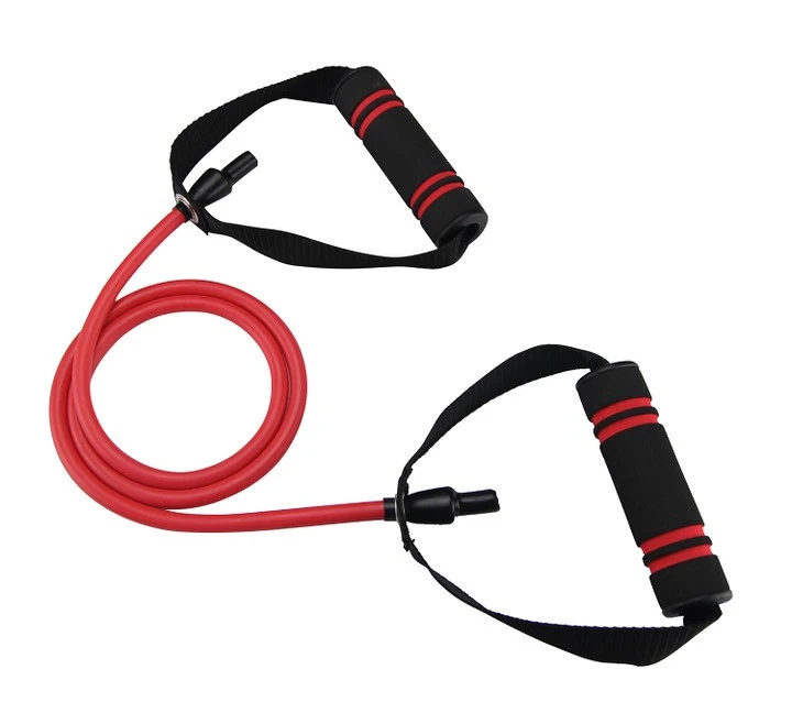 Трубчастий еспандер для фітнесу з ручками U-POWEX Latex resistance tube 30LB Red (13.5кг.) — фото 1