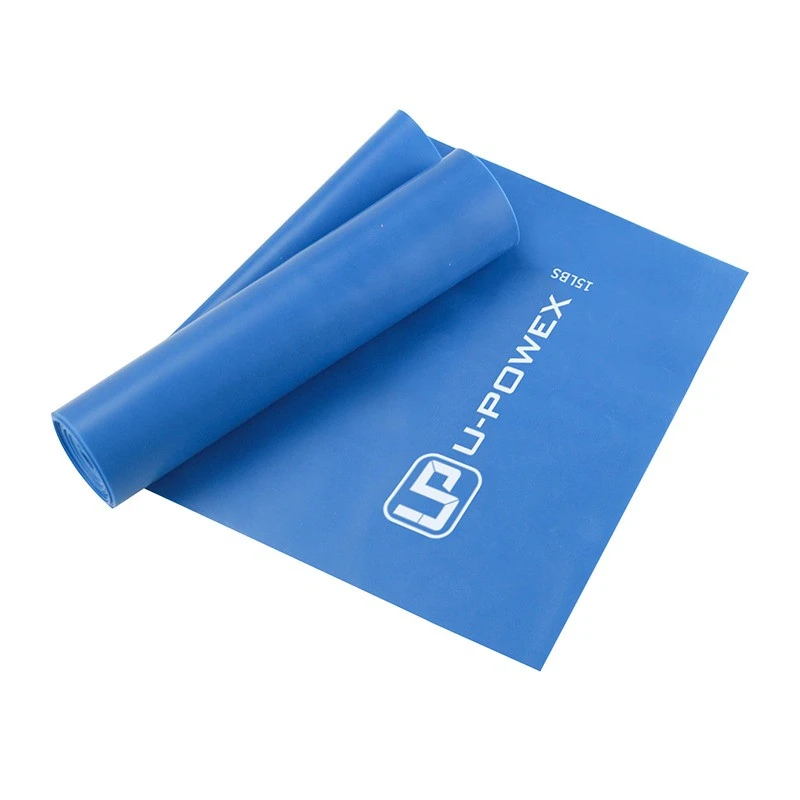 Стрічка-еспандер для фітнесу та реабілітації U-POWEX Fitness band 0.4мм. (6.8 кг) Blue — фото 1