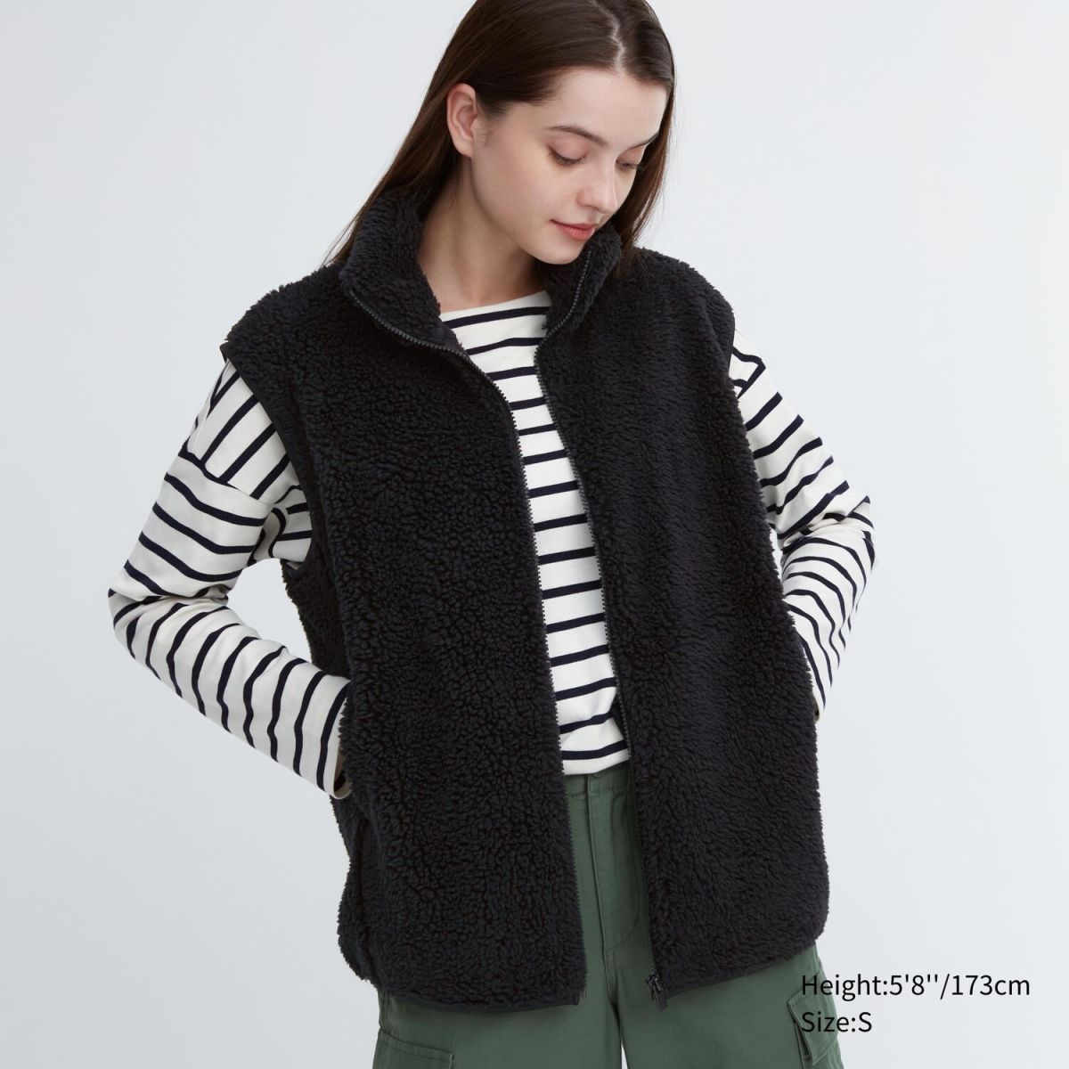 Стильний теплий жилет Uniqlo зі штучного хутра 1159793571 — фото 1