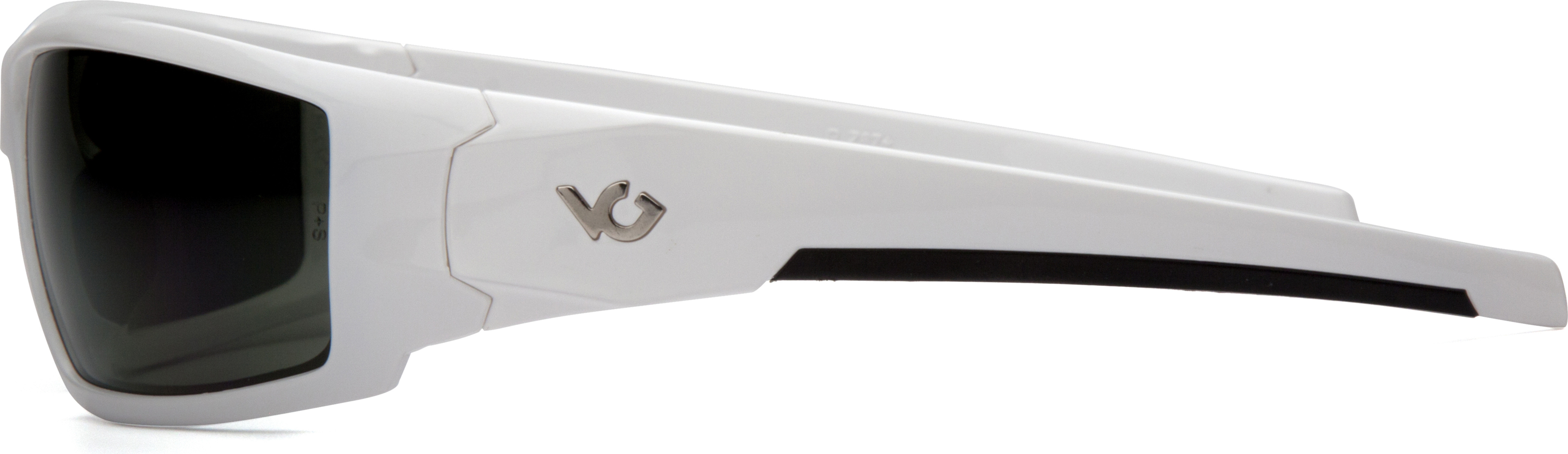 Очки защитные Venture Gear Pagosa White (forest gray) Anti-Fog, серо-зелёные в белой оправе — фото 4